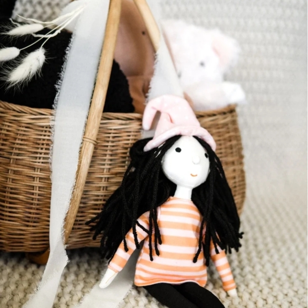 The Witch Doll Striped with Pink Hat